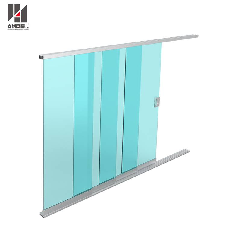 Frameless Exterior Glass Sliding Doors All-glass Multitrack Sliding Door