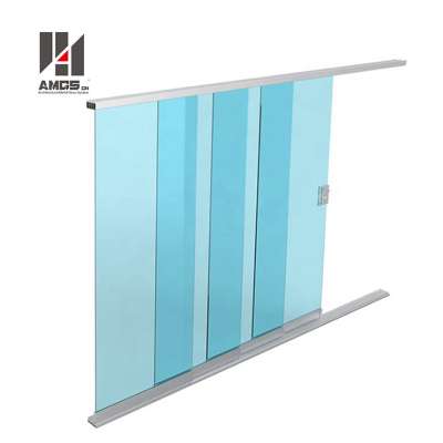 Aluminium Metal System, Modern Design Simple Aluminum Frameless Glass Sliding Door