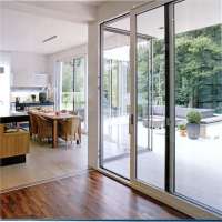 tempered glass door with aluminum frame