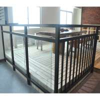 Modern design house plans swimming pool glass balcny handrail with competitive price staircase tempered glass railing with post