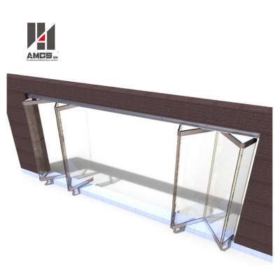 Modern Design Gate, Save Space Partition Frameless Glass Sliding Folding Door